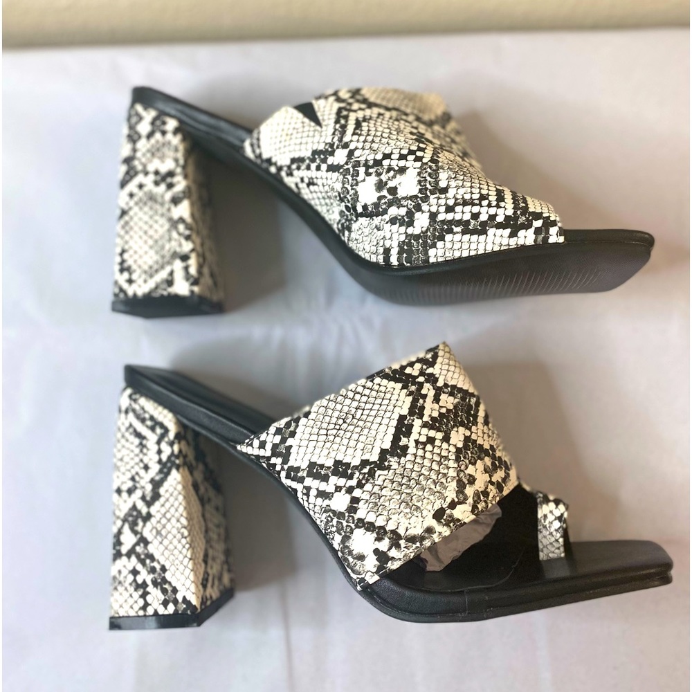 Mid Block Heels Court Shoes Ladies Sandals Head Dress Office Pumps Size 41/9.5